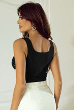 Load image into Gallery viewer, Pearl Detail Square Neck Tank
