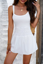 Load image into Gallery viewer, Crisscross Back Smocked Waist Cami Romper
