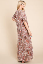 Load image into Gallery viewer, BOMBOM Printed Shirred Maxi Dress
