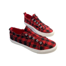 Load image into Gallery viewer, My Red Plaid Babalu Shoes
