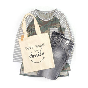 Don't Forget To Smile Tote Bag