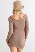 Load image into Gallery viewer, HERA COLLECTION Fluffy Bow Cut-Out Detail Long Sleeve Mini Dress
