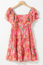 Load image into Gallery viewer, Ruffled Printed Square Neck Dress
