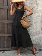 Load image into Gallery viewer, Smocked Scoop Neck Sleeveless Tank Dress
