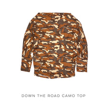Load image into Gallery viewer, Down the Road Camo Top
