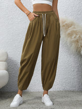 Load image into Gallery viewer, Drawstring Elastic Waist Joggers with Pockets
