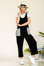 Load image into Gallery viewer, Celeste Full Size Stripe Contrast Pocket Rib Jumpsuit
