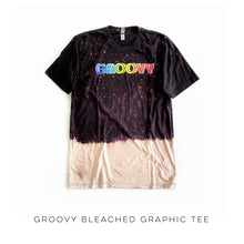 Load image into Gallery viewer, Groovy Bleached Graphic Tee
