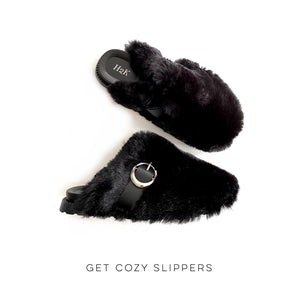 Get Cozy Slippers in Black
