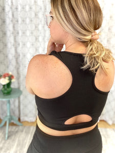Cropped for the Summer Top in Black