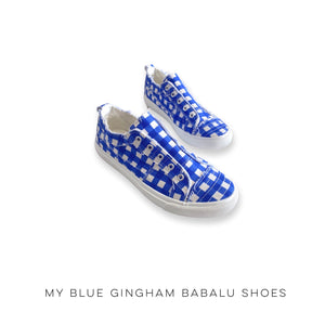 My Blue Gingham Babalu Shoes