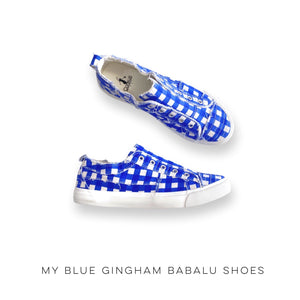 My Blue Gingham Babalu Shoes