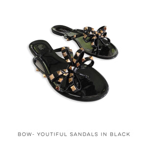 Bow-Youtiful Sandals in Black