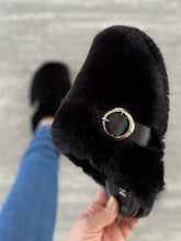 Load image into Gallery viewer, Get Cozy Slippers in Black
