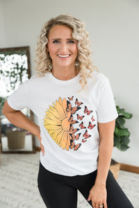 A Monarch Sunflower Graphic Tee