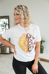 A Monarch Sunflower Graphic Tee