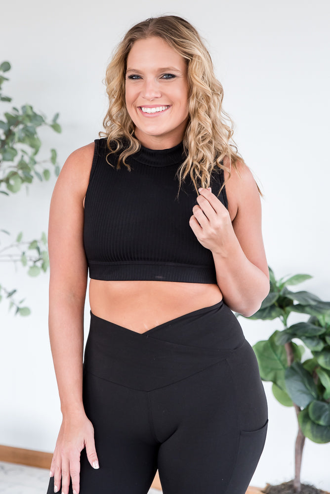 Live for the Day Crop Top in Black