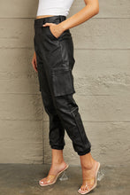 Load image into Gallery viewer, Kancan High Rise Faux Leather Joggers
