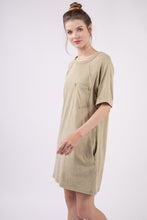 Load image into Gallery viewer, VERY J Washed Round Neck Mini Tee Dress
