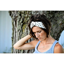 Load image into Gallery viewer, Polka Dotted Fun Headband in White
