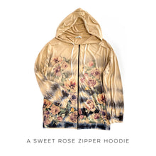 Load image into Gallery viewer, A Sweet Rose Zipper Hoodie

