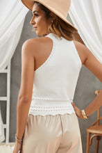 Load image into Gallery viewer, Scalloped Openwork Grecian Neck Tank
