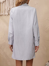 Load image into Gallery viewer, Striped Long Sleeve Shirt Dress
