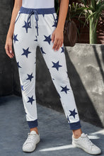 Load image into Gallery viewer, Star Print Drawstring Detail Joggers
