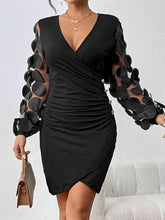 Load image into Gallery viewer, Surplice Neck Long Sleeve Dress
