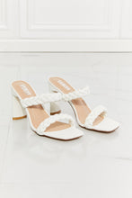 Load image into Gallery viewer, MMShoes In Love Double Braided Block Heel Sandal in White
