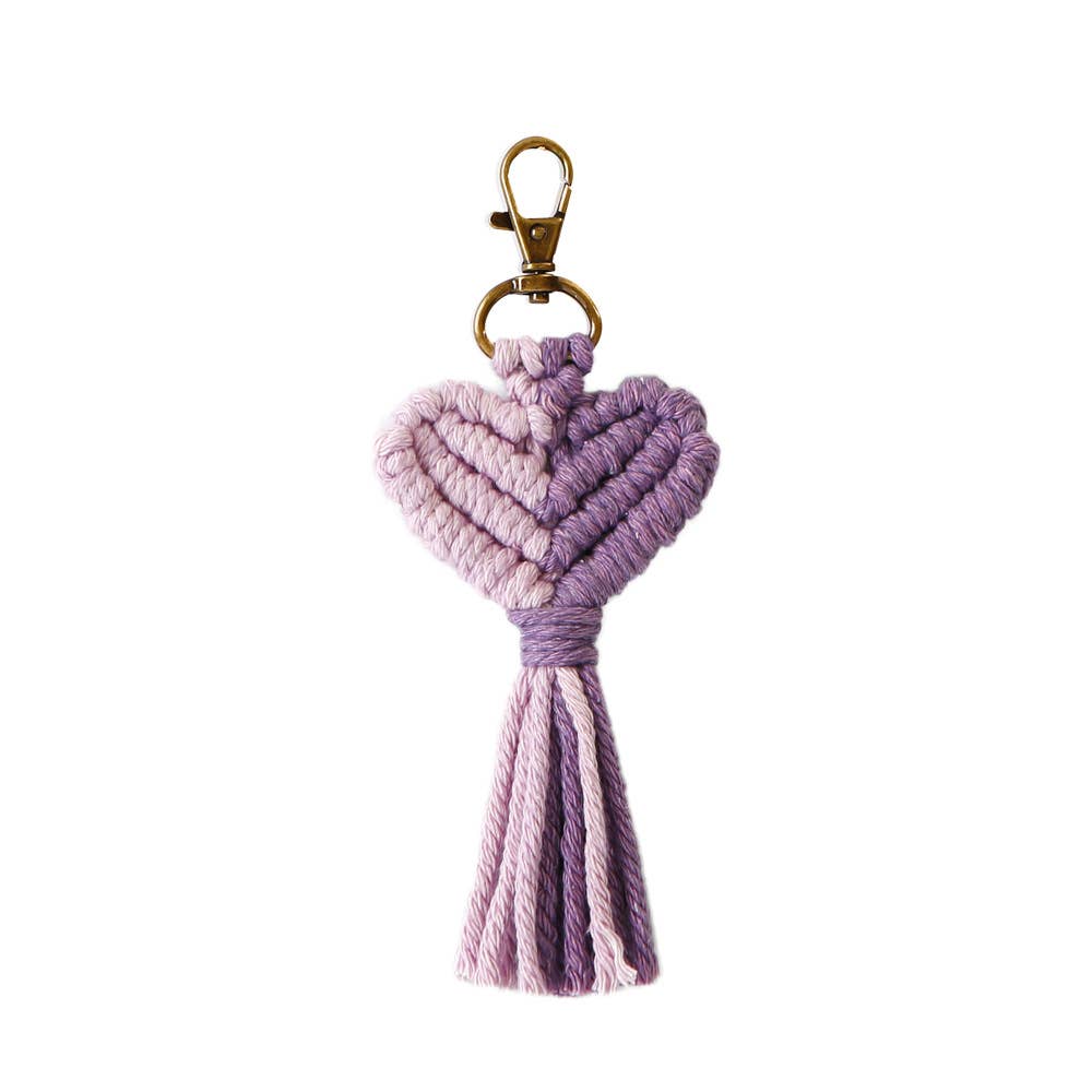 Knitting Heart Keychain