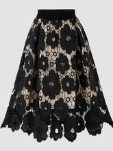 Load image into Gallery viewer, Floral Lace A-Line Skirt
