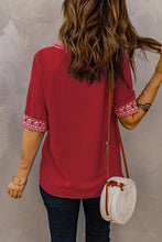 Load image into Gallery viewer, Embroidered V-Neck Top
