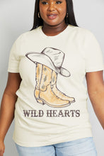 Load image into Gallery viewer, Simply Love Full Size WILD HEARTS Graphic Cotton Tee
