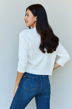 Load image into Gallery viewer, Doublju My Favorite Full Size 3/4 Sleeve Cropped Cardigan in Ivory

