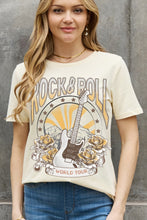 Load image into Gallery viewer, Simply Love Full Size ROCK &amp; ROLL WORLD TOUR Graphic Cotton Tee
