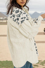 Load image into Gallery viewer, Leopard Button Up Dropped Shoulder Jacket
