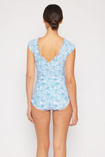 Load image into Gallery viewer, Marina West Swim Bring Me Flowers V-Neck One Piece Swimsuit In Thistle Blue
