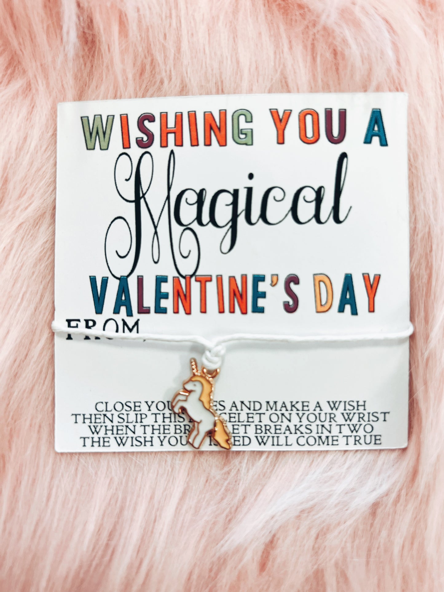 Valentine’s Day Kids Bracelet!~ Unicorn