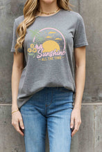 Load image into Gallery viewer, Simply Love Full Size SUNSHINE ALL THE TIME Graphic Cotton Tee
