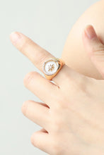 Load image into Gallery viewer, White Mother-Of-Pearl Alloy Ring
