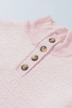 Load image into Gallery viewer, Mock Neck Quarter Button Sweater
