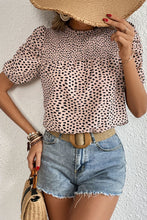 Load image into Gallery viewer, Printed Smocked Puff Sleeve Blouse
