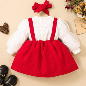 Baby Girl Two-Tone Bow Detail Dress