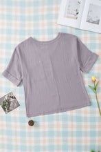 Load image into Gallery viewer, Textured V-Neck Half Sleeve Blouse
