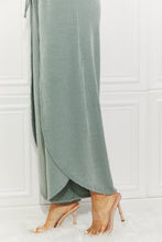 Load image into Gallery viewer, Blumin Apparel Confidently Chic Full Size Split Wide Leg Pants in Sage
