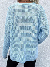 Load image into Gallery viewer, Notched Long Sleeve Sweater
