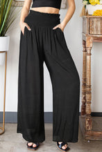 Load image into Gallery viewer, Smocked Waist Wide Leg Pants with Pockets
