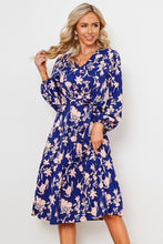 Load image into Gallery viewer, Floral Belted Tiered Midi Dress
