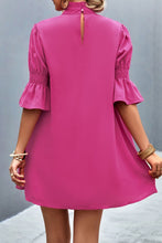 Load image into Gallery viewer, Frill Neck Flounce Sleeve Dress

